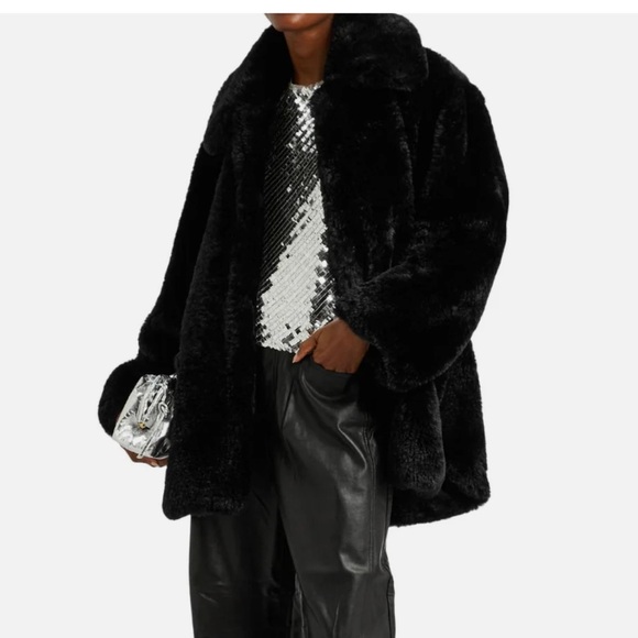 FREE PEOPLE Kate Double-breasted Faux-fur Coat - Picture 4 of 15